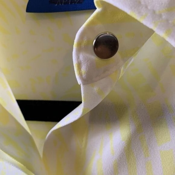 APT.9 XS Yellow & White Button-Down Shirt With Abstract Pattern - Picture 5 of 9